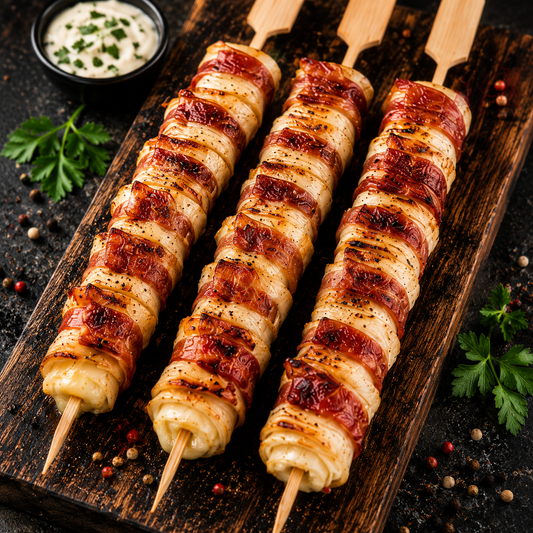 Chef Ali Signature Bacon-Wrapped Cheese Tortilla Kebab