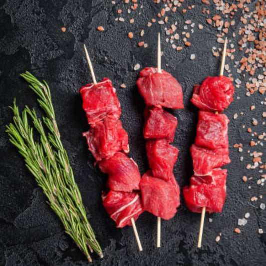 Marinade Boneless Lamb Leg Skewered